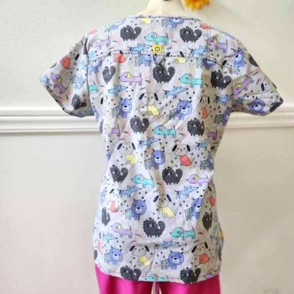 WonderWink nurse hospital scrubs-cats & dogs size M - Picture 6 of 8